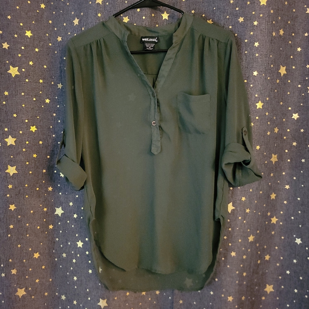 Wet Seal | Olive Green Blouse M